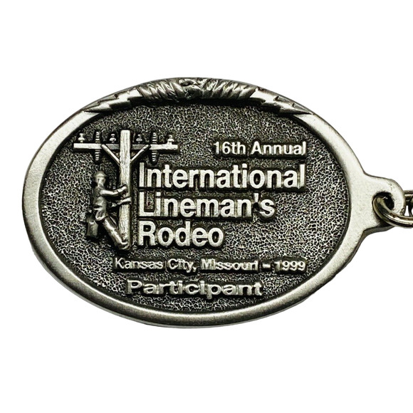 16th Annual International Lineman's Rodeo 1999 Finals PARTICIPANT Key Chain - Picture 1 of 3